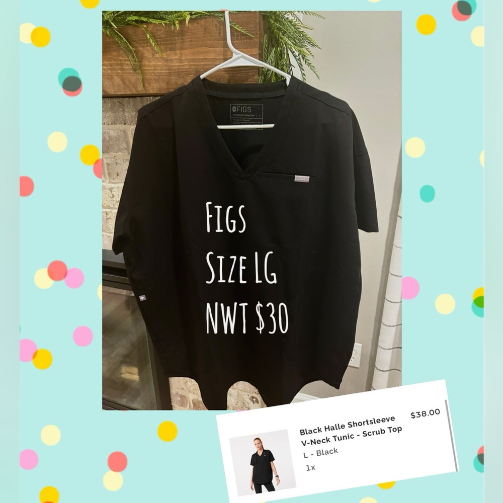 NWT Figs Halle scrub top Lg
